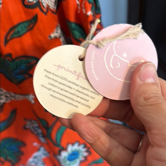 NWT Print Fresh + Pencil & Paper Co. Orange Floral and Animal Print Dress - Picture 5 of 12